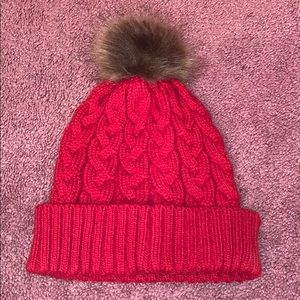 red beanie